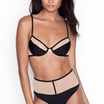 Victoria's Secret NWT Victoria’s Secret Luxe Lingerie Unlined Demi Bra in Black Nude 32D Photo 0