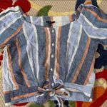 Drew  size M striped blouse Photo 1