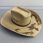 LONE STAR Cowboy Hat Western Ranch Womens Straw 55 Made in Mexico Bling Branded Brown Photo 2