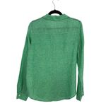 Lilly Pulitzer  Sea View Classic Linen Button Down Shirt Kelly Green Medium Photo 1