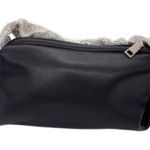 AQUA Women's Black Scrunchie Mini Crossbody Bag Black Rhinestone Strap New Photo 0