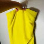 HALSTON Yellow Lil Crepe Strapless Overlay Side Zipper Jumpsuit Dress Size 2 Photo 6