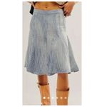 Free People Candace Stripe Cotton & Linen Skirt Size Small Photo 1