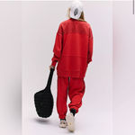 Free People Movement NWT  Making It Pullover And Jogger (SET)In Victory Red Photo 1