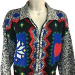Vintage Womens Cardigan Sweater Cricket Lane Size XL Knit Jacket u Black Photo 0