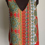 Rose + Olive Rose & Olive sz S red bright boho hippie blouse Photo 0