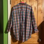 Urban Outfitters Oversized Bryce Plaid Longline Button-Down Shirt $88 EUC S Photo 4