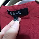 Madewell  Red V Neck Shift Dress Womens XXS Short Sleeve Mini Casual Holiday Photo 2