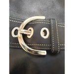 Coach  Black Leather Soho‎ Crossbody Bag One Size with White Stitching Photo 9