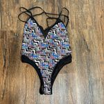 Victoria's Secret NWT  colorful patterned strappy one piece lingerie Photo 1