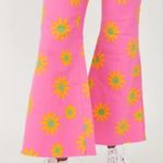 Free People Youthquake Printed Crop Flare Jeans in Lipstick Combo sz 26 Photo 5