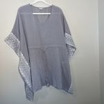 Garnet Hill  Kaftan Swim Coverup Embroidered Cotton Vacation Resort Beach Boho M Photo 3