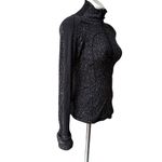 Lululemon Run Briskly 1/2 Zip Top Jacquard Black White Thumbhole, Sz 4 Photo 7