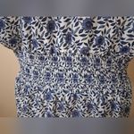 Max Studio NWOT Blue and White Patterned Blouse Photo 9