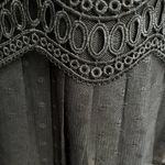 ZARA Floral Lace Pleated Blouse Black Size Medium Photo 6