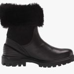 ECCO Women's Tredtray Pull on Shearling Boot Fashion Black Size 10 Photo 6