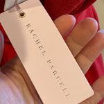 Rachel Parcell  Barbados Red Midi Short Sleeves Button Down. Tie In Front Sz M. Photo 9