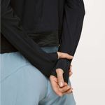 Lululemon Stripe In Stride Long Sleeve Top Athletic Shirt Active Black Size 10 Photo 5