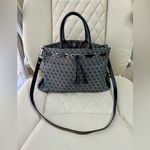 Dooney & Bourke Monogram Signature Tassel Tote Vintage purse black gray Photo 14