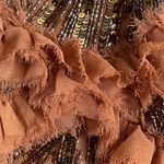 ZARA NWT LIMITED EDITION Embroidered Sequin Beaded Ruffled Top Sz Medium Photo 13