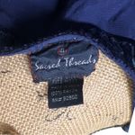 Sacred Threads  Deep Purple Embroidered Boho Tunic One Size Tie Back Photo 3