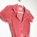 Show Me Your Mumu Womens Outlaw Mini Dress Corduroy Zip Front Belted Rose Size S Photo 5