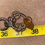 Chain Dangle Belt Vintage Gold Tone Pendant Ring Accents Adjustable Waist Size 38 Photo 4