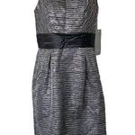 NWT THEIA 2 Metallic Striped Sheath Sleeveless Dress Photo 0