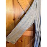 Jaclyn Intimates  Size M Gray Heather Ribbed Open Front Robe Tie Long Sleeve nwot Photo 1