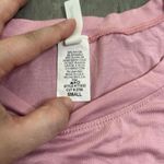 None Cropped Long Sleeve TShirt Pink Size Small Photo 2