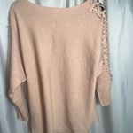 Siren Lily  Maternity Woman’s Sweater Soft Pink Open Sleeve Pearl Accent Size 2XL Photo 7