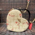 Coach Heart Crossbody In Signature Canvas With Heart And Star Print ck523 Photo 0