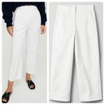 Babaton Aritzia The Group Womens Wide Leg Cotton Twill Walsh Pants Size 4 White Photo 1