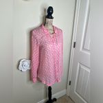 Anthropologie NTM:  Hei Hei Pink Elephant Print Gauze Button Down Blouse Size S Photo 5