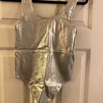 ZARA  Metallic Silver Bodysuit, Women's Medium/Large Photo 4