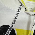 Disney  Mickey Mouse Cropped Hoodie Sweatshirt Womens L Casual Lightweight Sporty Photo 2