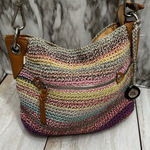 The Sak  Multicolor Crochet Shoulder Bag Silver Hardware Y2K Hobo Boho Fairycore Photo 0