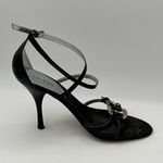 Guess  Black Strappy High Heel Sandals With Silver Buckle Accents Size 7M Photo 5