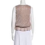 ANINE BING  Draped Top Metallic Rose size XS Tank Sleeveless‎ Chic Beige Glitter Photo 3