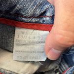 Blue Flare Wide Leg Jeans with Vintage Photo 5