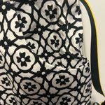 CHAPS  Black and White Colonial Dress with Removable Yellow Belt Women’s Size 10 Photo 3