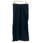 Athleta  Cabo Pull-On Linen Wide Leg Pants black sz 8 petite Photo 2