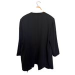 Lafayette 148 Open Front Wool Blazer Jacket Women’s Sz L/XL? Black Drape Pockets Size L Photo 3