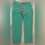 FIGS  Women's Mint Green Joggers with Pink Drawstring Photo 1