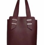 Lionel Brielle Burgundy Tote Bag Vegan Leather Gold Photo 0