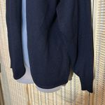 Darian Vintage 1990s Black Open Front Cardigan Sweater Silver Beading Medium Photo 4