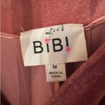 BiBi M velvet oversized wide leg adjustable overalls dusty pink mauve Size M Photo 8