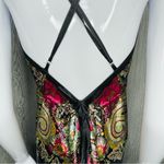 Cocoa blue Silky long sleeveless beach kimono asymmetrical handkerchief dress m Red Size M Photo 2