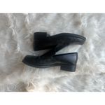 Franco Sarto  Loafers‎ woman's Black Leather Block Heel Shoes Classic Minimalist Photo 2