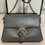 Gucci  Interlocking Top Handle Bag in Grey Photo 0
